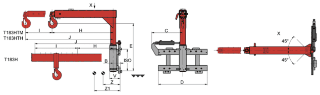 T 183 H,HTM,HTH Crane Jib